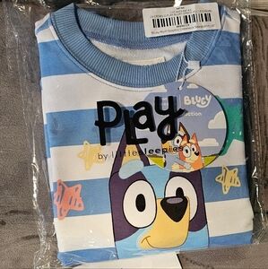 Little Sleepies Bluey Multi Graphic Crewneck Sweatshirt - Size 4T